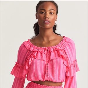 LoveShackFancy Ruffle Popover Top